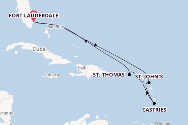 Caribbean vanaf Fort Lauderdale, Verenigde Staten met de Celebrity Eclipse