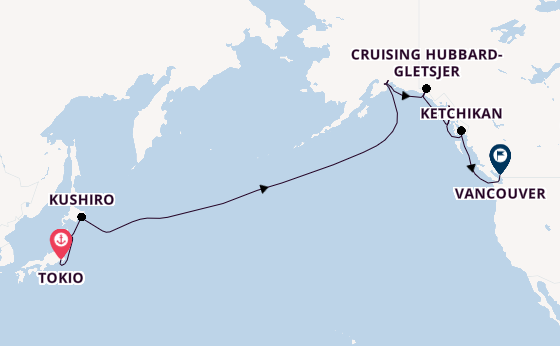 Transpacifisch vanaf Tokio, Japan met de Coral Princess
