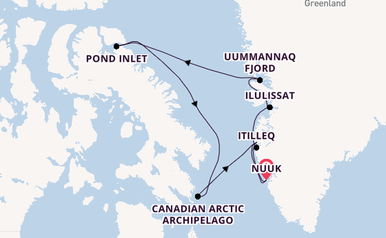Arctic Ocean from Nuuk, Greenland with the Viking Polaris