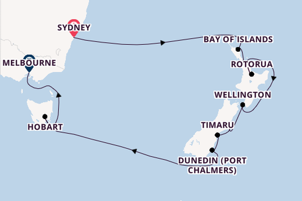 New Zealand from Sydney, Australia with the Seven Seas Splendor