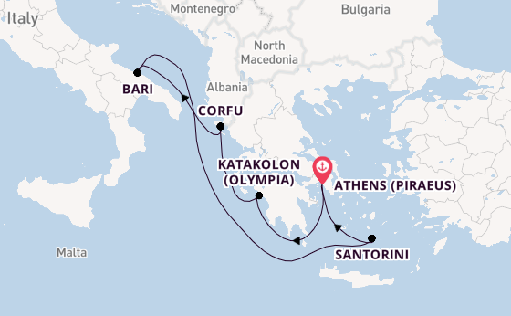 Eastern Mediterranean from Australia with the MSC Orchestra 