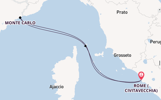 Western Mediterranean from Rome (Civitavecchia), Italy with the EXPLORA I