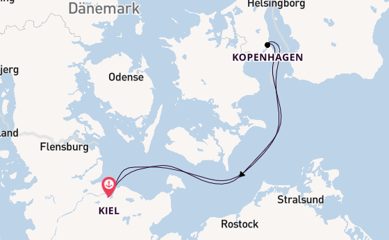 Ostsee ab Kiel, Deutschland auf der Mein Schiff Flow