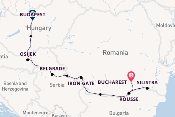 Danube from Bucharest, Romania with the Scenic Jasper  