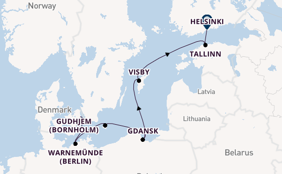 Baltic Sea from Copenhagen, Denmark with the Regal Princess