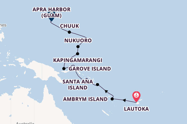 South Pacific from Lautoka, Fiji with the Silver Cloud