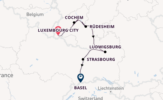 Rhine River, Europe from Luxembourg City, Luxembourg with the AmaPrima