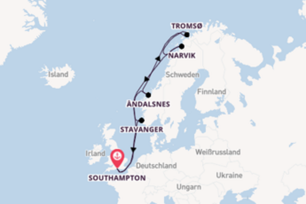 Entdecken Sie Romsdalfjord ab Southampton