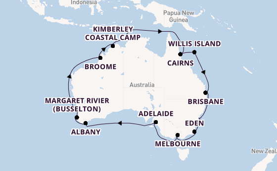 Australië vanaf Sydney, Australië met de Grand Princess