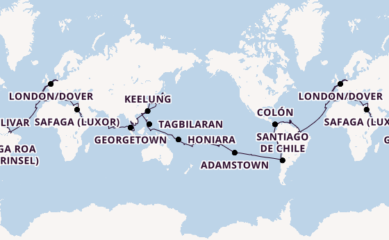 Weltreise ab Hamburg, Deutschland auf der VASCO DA GAMA