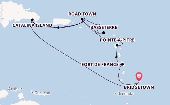 Caribbean vanaf Bridgetown, Barbados met de MSC Opera