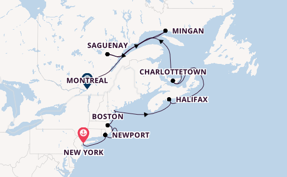 East Coast USA from New York, USA with the Silver Shadow
