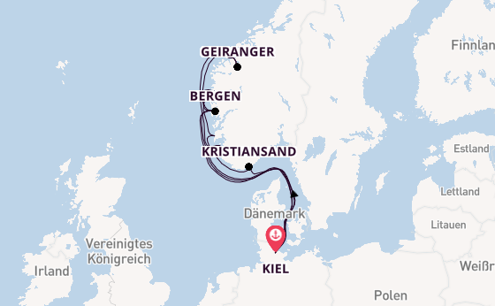 Große Norwegen-Reise ab Kiel