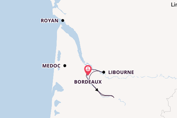 Garonne from Bordeaux, France with the Cyrano de Bergerac