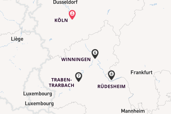 Rhein ab Köln, Deutschland auf der MS VistaSky