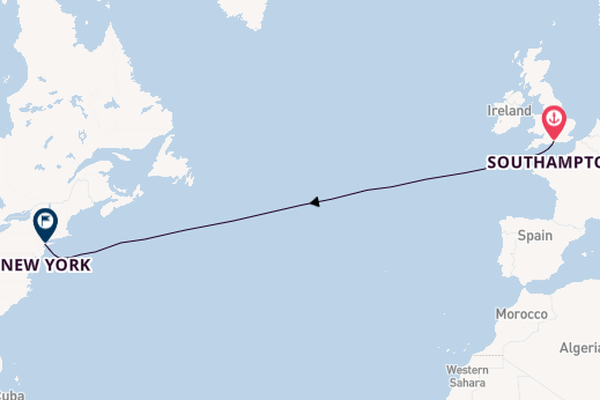 Luxury Southampton to New York Transatlantic, New York Stay & Free City Tour
