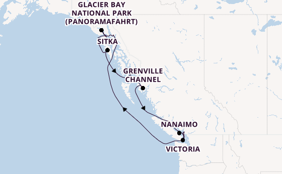 Alaska ab Vancouver, Kanada auf der Nieuw Amsterdam