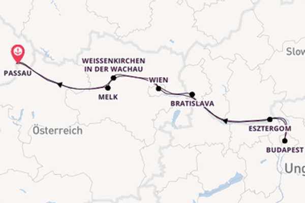 8-tägige Kreuzfahrt bis Passau