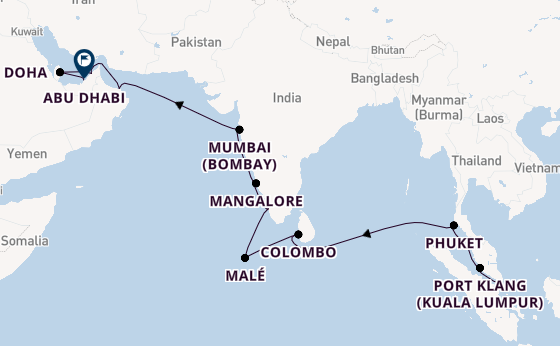 Southeast Asia from United Kingdom with the Seven Seas Splendor