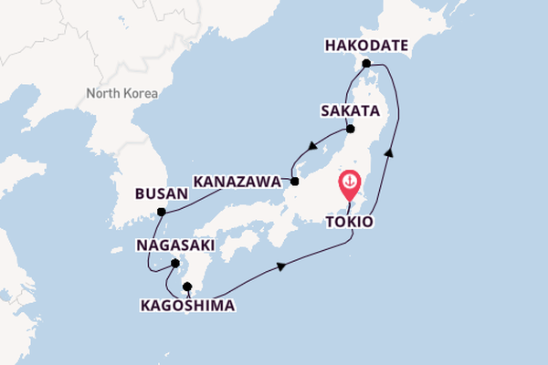 Japan vanaf Tokio, Japan met de Sapphire Princess