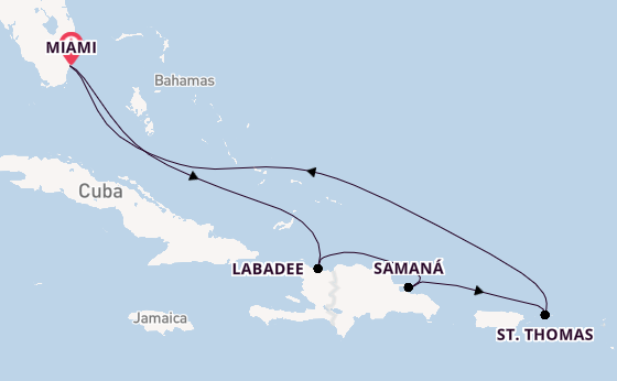 Caribbean vanaf Miami, Verenigde Staten met de Freedom of the Seas