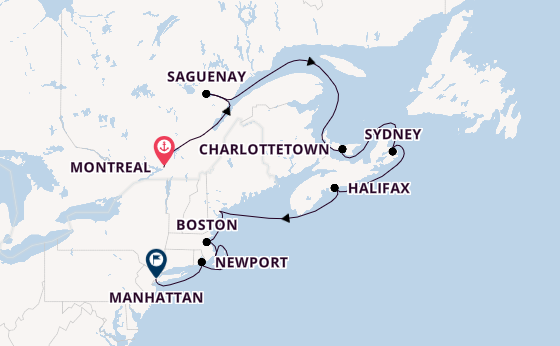 USA Ostküste ab Montreal, Kanada auf der Azamara Journey