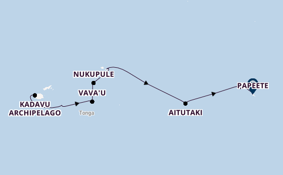Polynesië vanaf Lautoka, Fiji met de Seabourn Pursuit