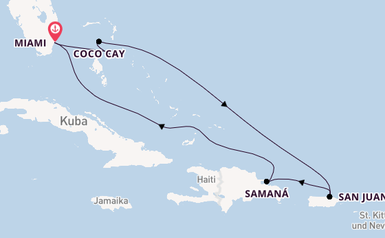 Karibik ab Miami auf der Allure of the Seas
