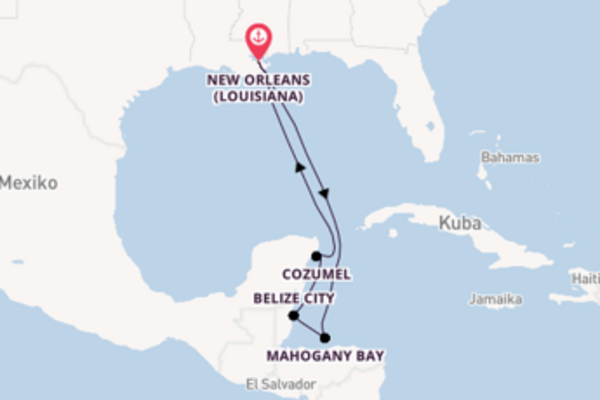 In 8 Tagen nach New Orleans über Mahogany Bay