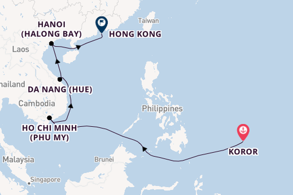 Southeast Asia from Koror, Palau with the HANSEATIC spirit