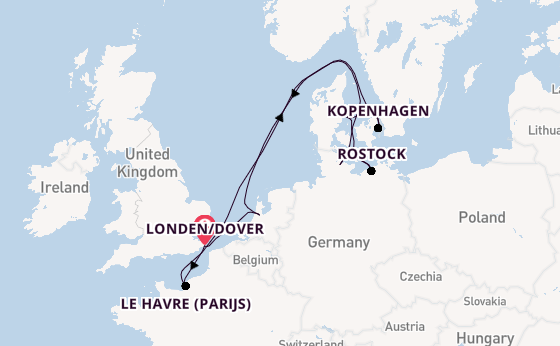 Engeland vanaf Londen/Dover, Groot-Brittannië met de Carnival Miracle