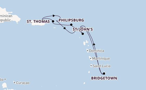 Caribbean vanaf San Juan, Puerto Rico met de Norwegian Prima