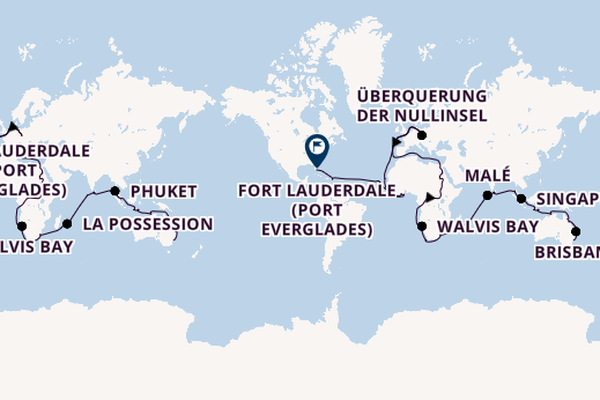 Weltreise ab Sydney auf der Volendam