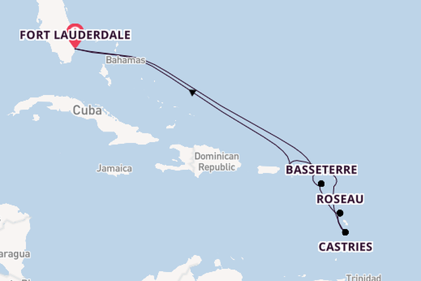 Caribbean vanaf Fort Lauderdale, Verenigde Staten met de Rotterdam