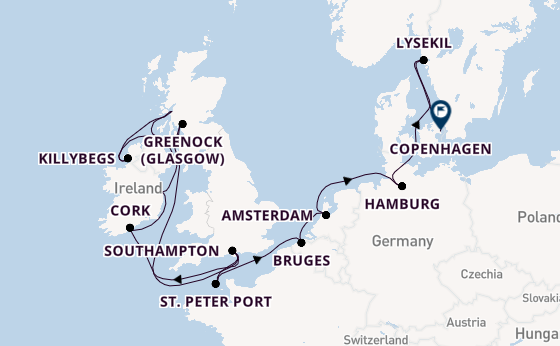 British Isles from Southampton, England with the EXPLORA IV