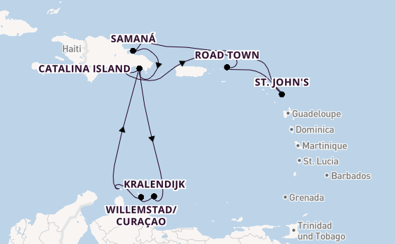 Karibik ab La Romana, Dominikanische Republik auf der Mein Schiff 5