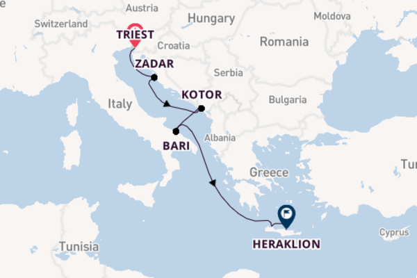 8daagse cruise naar Zadar