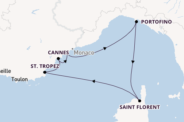 Westliches Mittelmeer ab Nizza, Frankreich auf der EUROPA