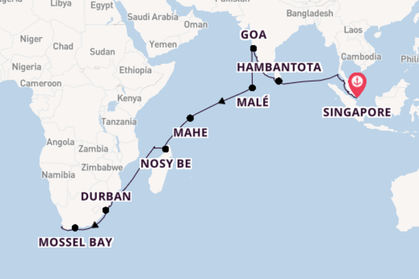 Africa from Singapore, Singapore with the Nautica