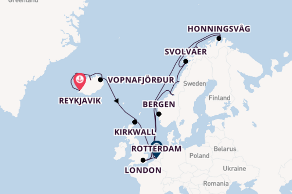 Seabourn Sojourn 22  Reykjavik-London