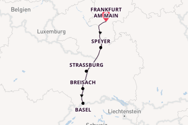 6-tägige Kreuzfahrt bis Frankfurt am Main