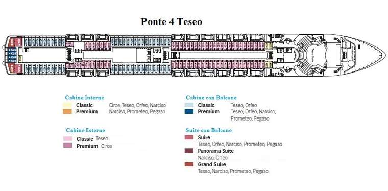 Costa Mediterranea Itinerari Cabine Dreamlines