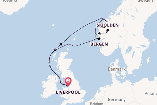 Norway from Liverpool, England with the Borealis