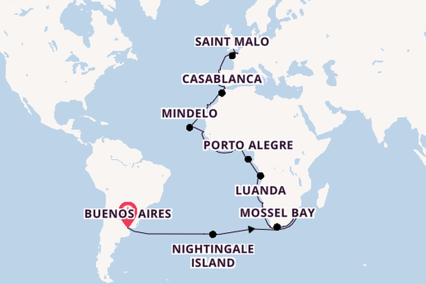 Transatlantic from Buenos Aires, Argentina with the Seabourn Quest