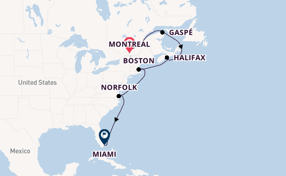 Amerikaanse Oostkust vanaf Montreal, Canada met de Seabourn Quest