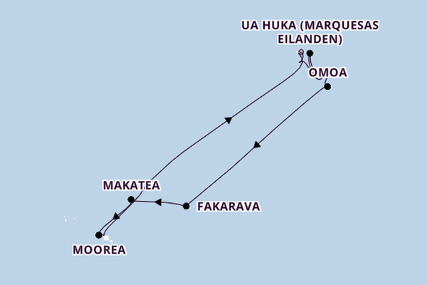 Frans-Polynesië vanaf Papeete, Frans-Polynesië met de Le Jacques Cartier