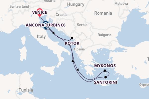 Journey with MSC Cruises from Venice to Ancona (Urbino)