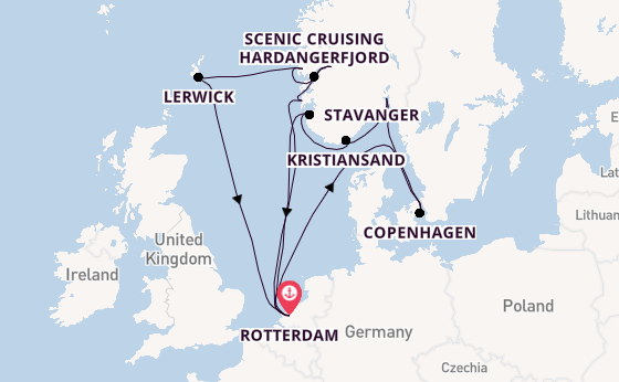 Norway from Rotterdam, Netherlands with the Rotterdam