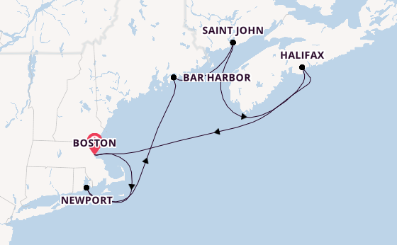 East Coast USA from Boston, Massachusetts, USA with the Norwegian Breakaway