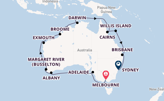 Australia from Melbourne, Australia with the Grand Princess